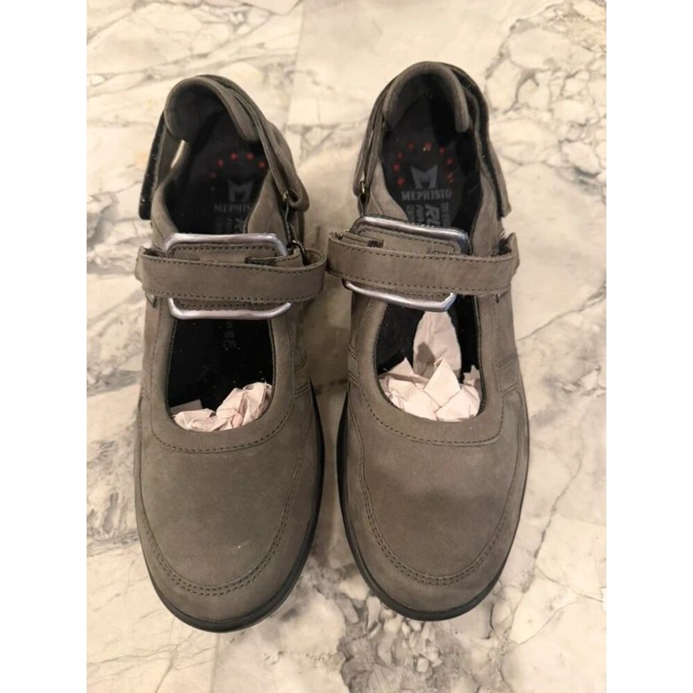 Mephisto Runoff Air Jet Women’s 7.5 Gray Leather Mary Jane Walking Shoes